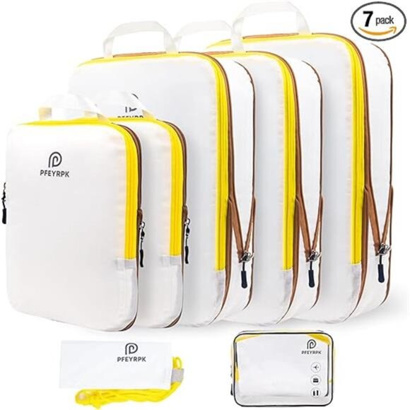 Lightweight Compression Packing Cubes for Suitcases, Compressible Expandable - Picture 7 of 7